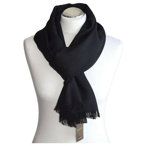 foulard nero gucci|sciarpe gucci donna.